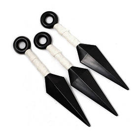 Набір Кунаїв Наруто, 3 Кунаї з Оригінальною Білою Рукояткою для Косплея | Японські Kunai
