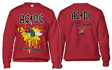 Толстовка Світшот AC/DC Fly On The Wall червона