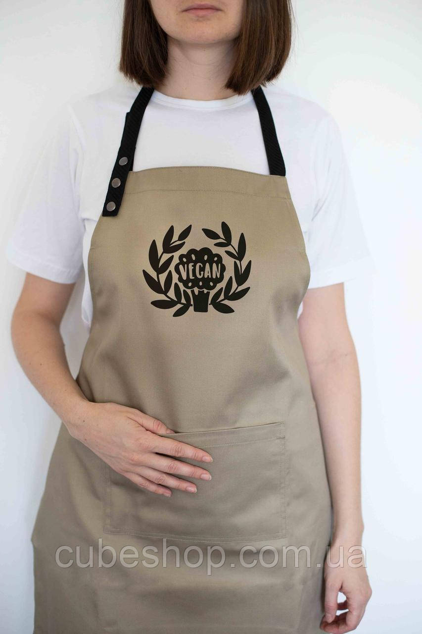 Фартух "Vegan" бежевий, фото 1