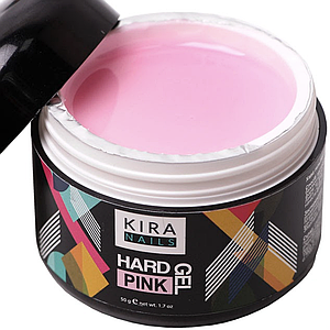 Гель для нарощування Kira Nails Hard Gel Pink, 30 г насичений рожевий