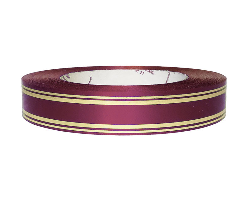 Флористична стрічка червоно-коричнева (2см х 50ярдов), фото 1