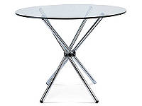 Стіл обідній Тог, скляний, метал, діаметр 80 см