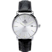 Чоловічий водонепроникний наручний годинник Royal London 41405-02 механічний з автопідзаводом із шкіряним