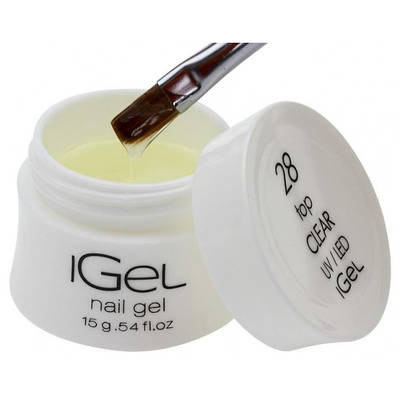 Топ гель iGel Top Gel Clear №28 з липким шаром 15 гр