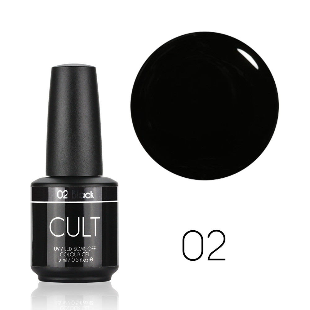 Гель-лак CULT No02 Black 15 мл