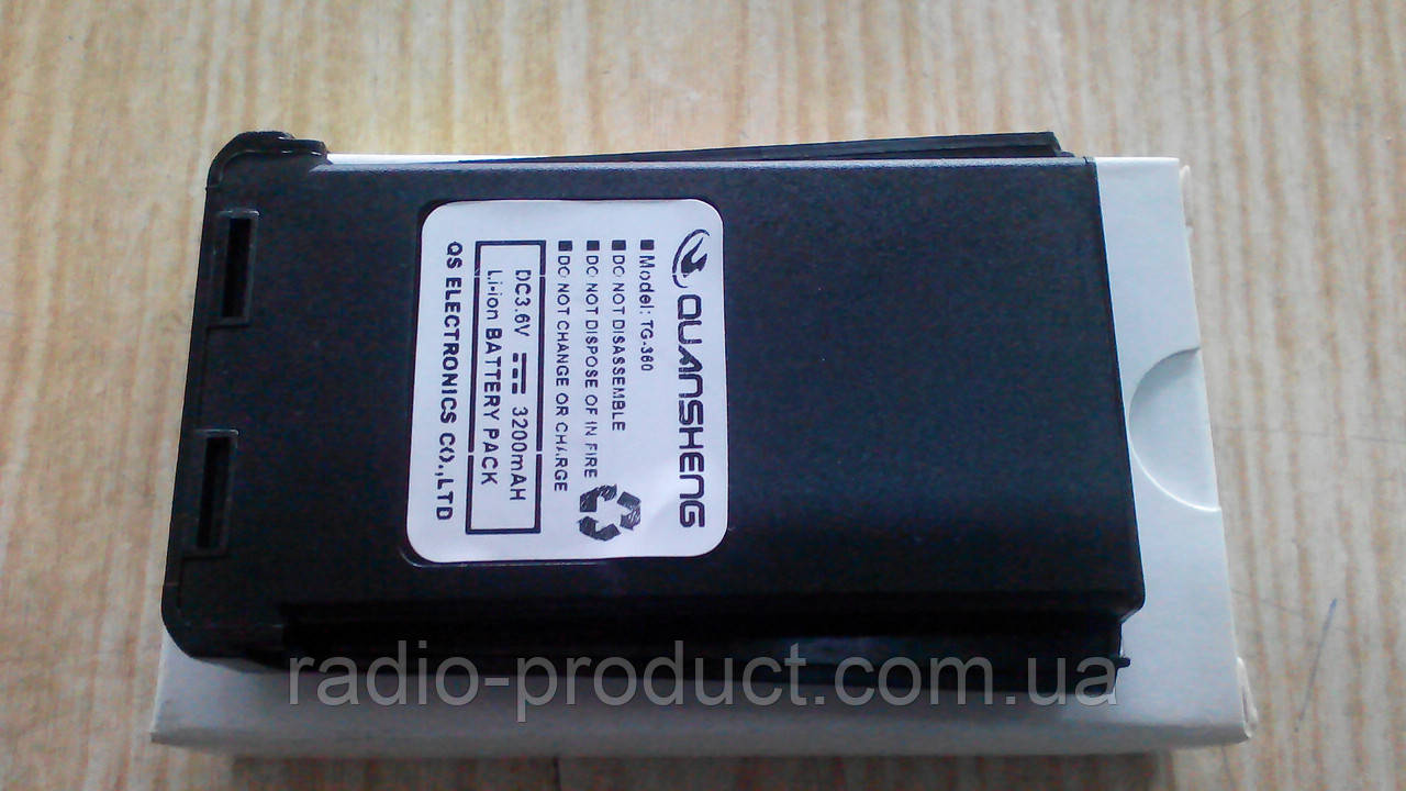 Акумулятор для Quansheng TG-360, для рації, радіостанції, фото 1
