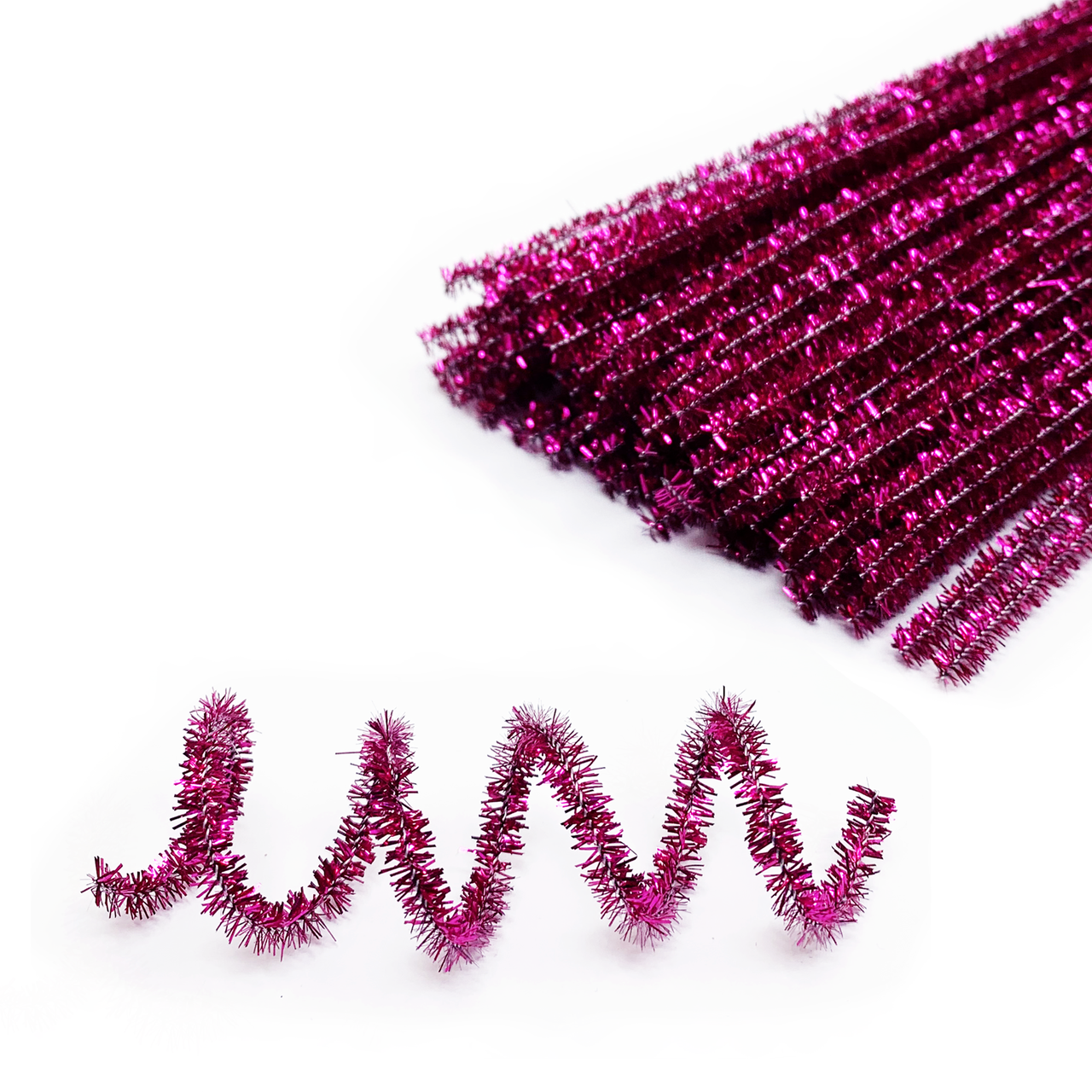 Синельний дріт блискучий фуксія 30 см