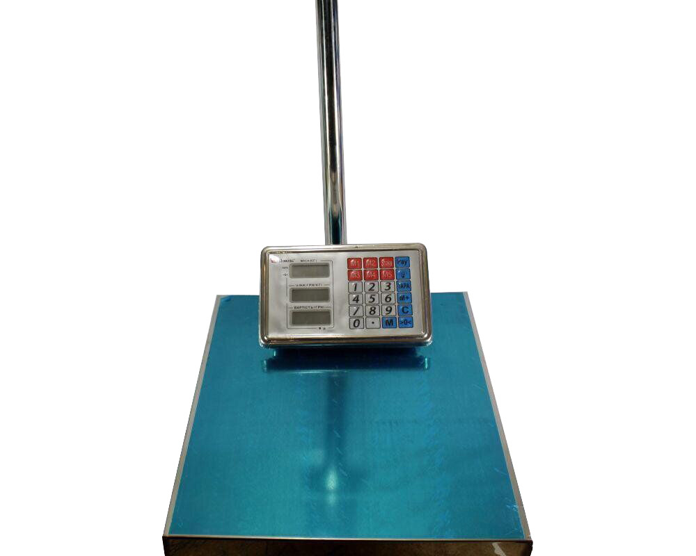 Ваги електронні торгові Domotec Fold, 6V, 300kg, 40 * 50, акумулятор, залізна голова, фото 1