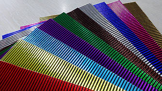 Картон гофрований однотонний 21 * 26 см (фольгований)