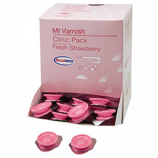 MI VARNISH, Clinic Pack, 100 унідоз, полуниця, засіб для зняття чутливості, GC