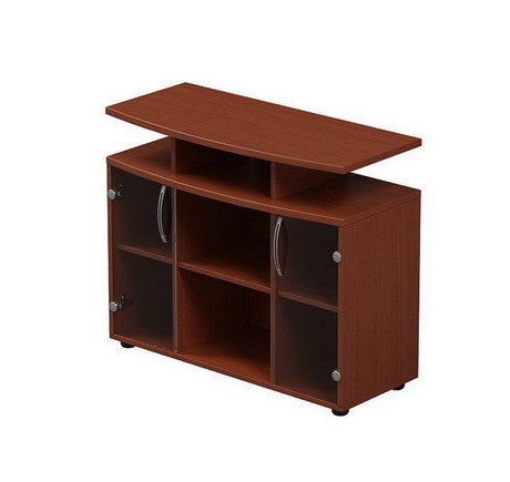 Тумба Креденс офісна стаціонарна Атрибут дверей скляні (MConcept-ТМ)