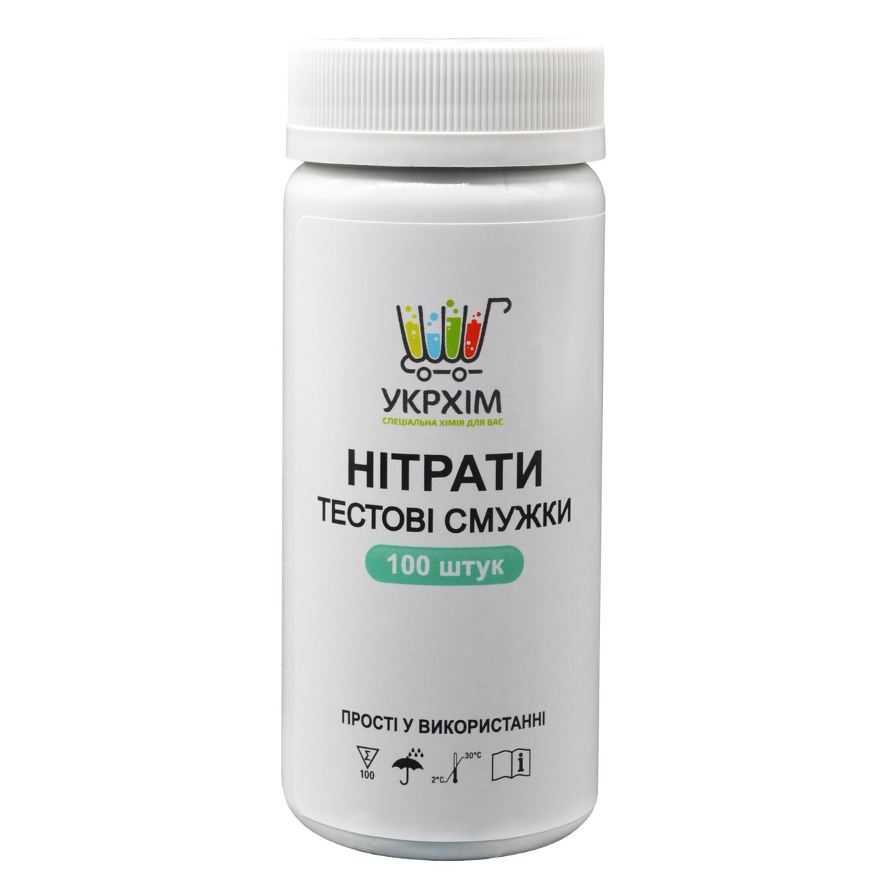 Тестові смужки на нітрати до 500 ppm (100 шт.) UKRHIM TS-NO3-100