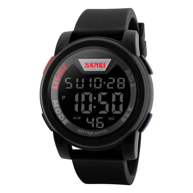 Skmei 1218 чорний чоловічий спортивний годинник