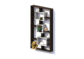 Полиця No5 ДСП венге магія, біле дерево 800*110*1500 мм (Luxe StudioTM)