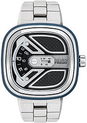 Годинники наручні чоловічі SEVENFRIDAY M1B/01M, автопідзавод, браслет, Швейцарія (модель "Міський дослідник")