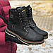 Черевики чоловічі зимові шкіряні високі, чоловічі зимові черевики на хутрі 40-44 розмір (код:Rivest-25-чф), фото 3