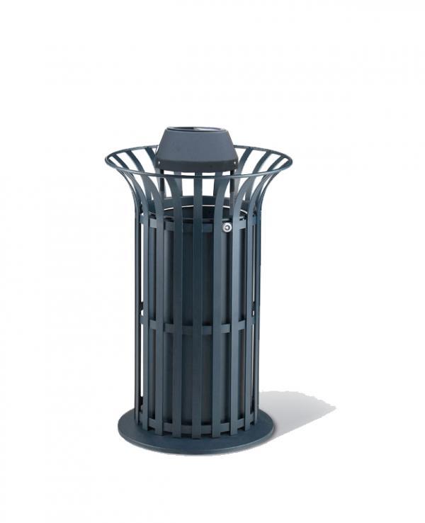 Урна для сміття Принц з баком і попелястивою вулична металева цинкування (Продмаш-ТМ)