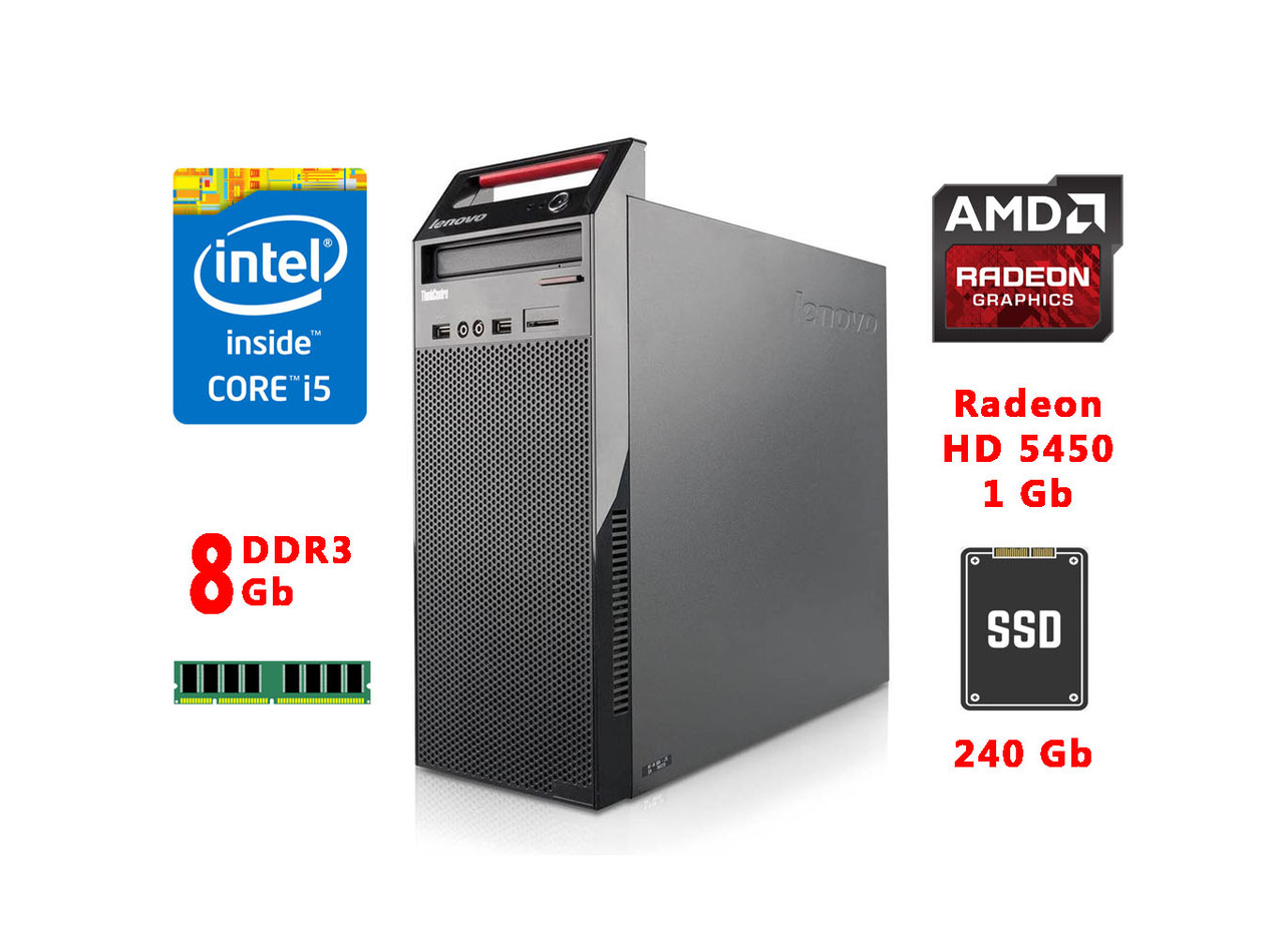 ПК Lenovo E73 (I5-4570/8Gb/SSD 240Gb/AMD Radeon HD 5450 1GB)