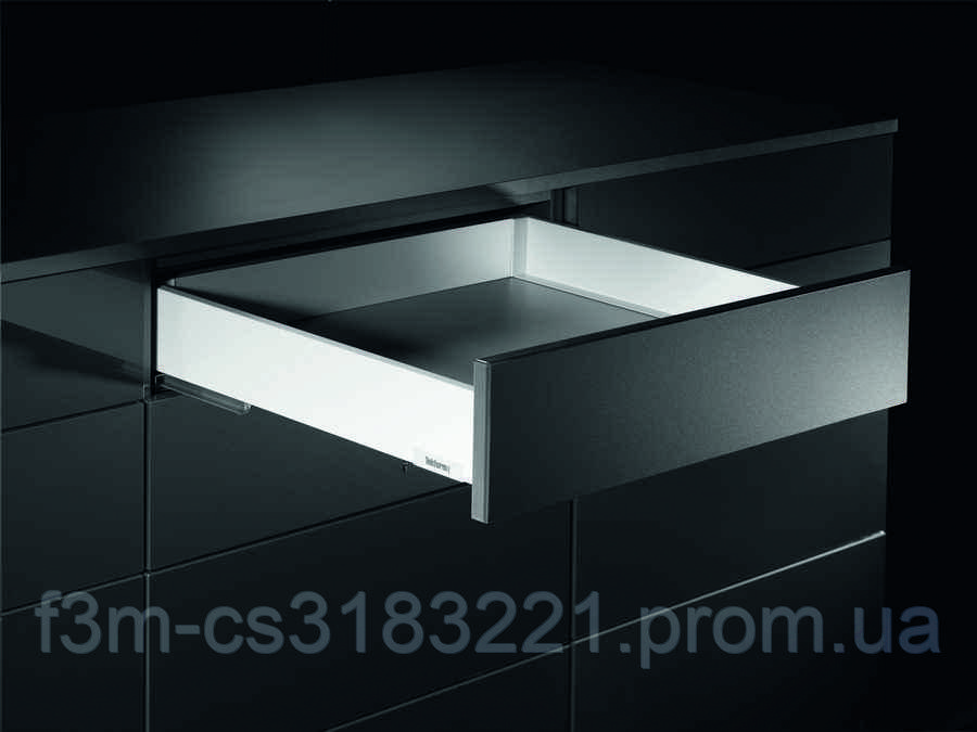 СкринькаTitusTekform SlimlineDrawer DW 70: H=80 ммL=500 мм білий тонкостінний з доводчиком Soft Closing з комплектом кріплень, для