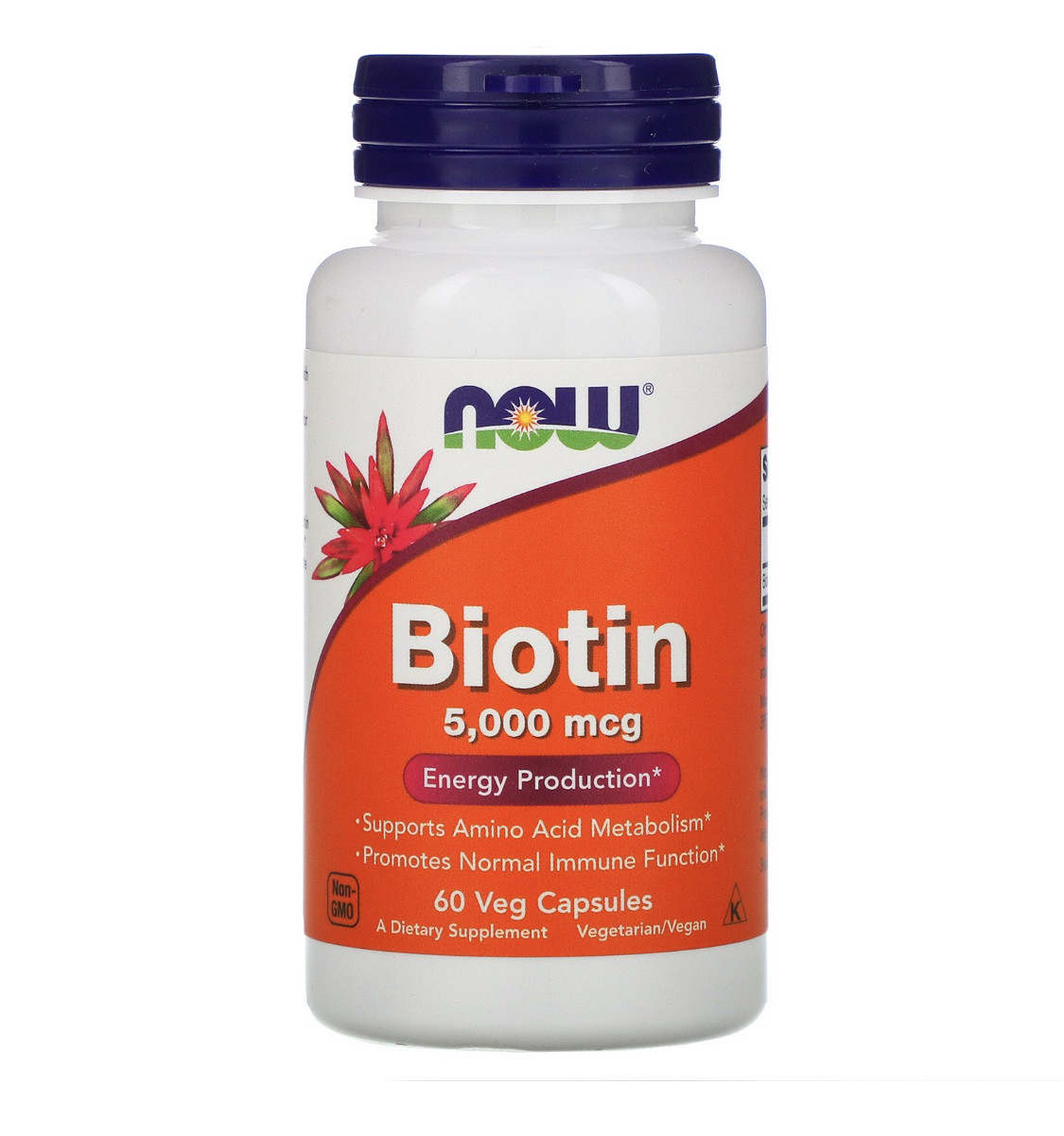 Now Foods Biotin 5000 мкг, 60 капсул