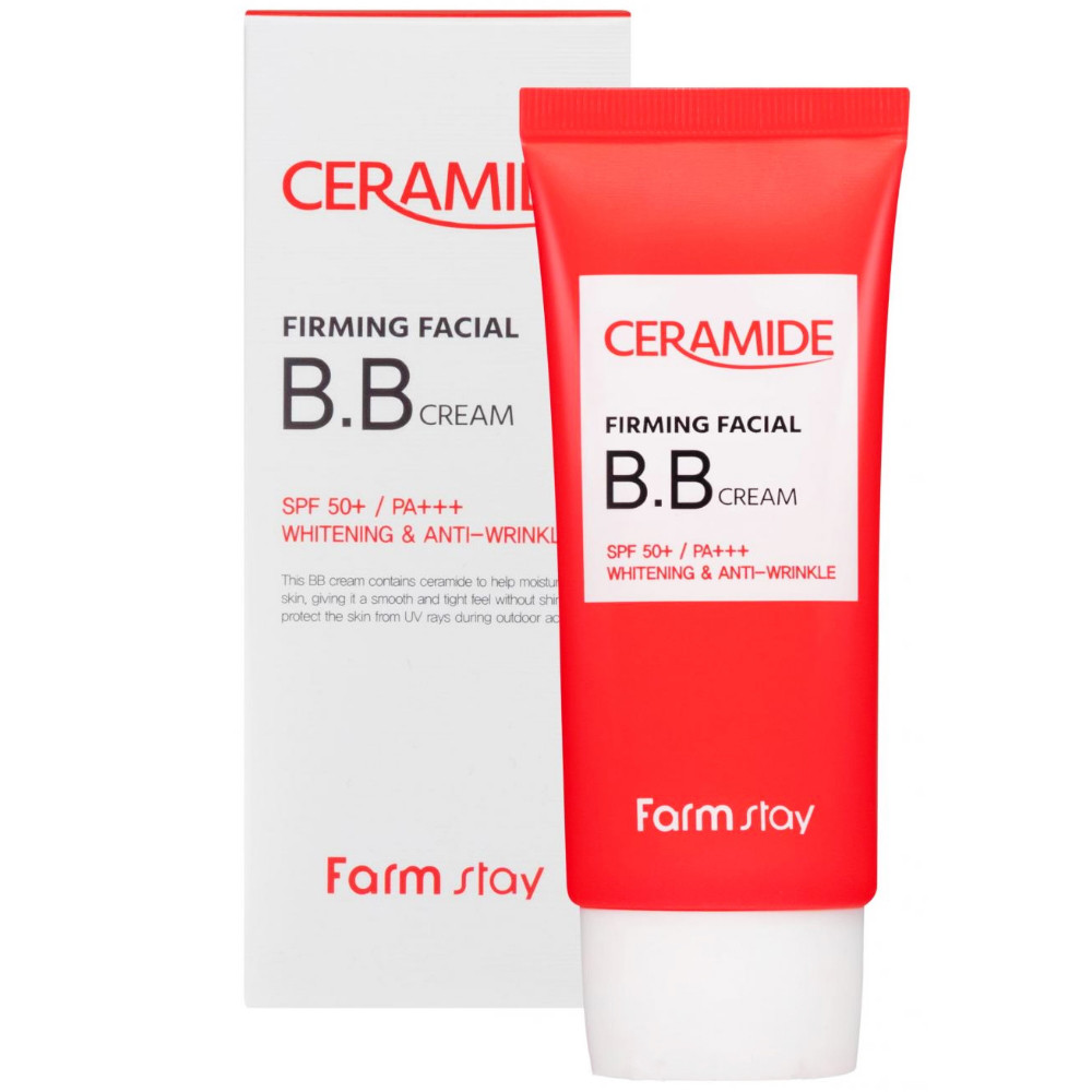 Зміцнюючий BB крем для обличчя з керамідами Farmstay Ceramide Firming Facial BB Cream SPF 50+ PA +++ 50 мл, фото 1