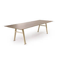 Стіл обідній Флекс-М прямокутний каркас бежевий стільниця HPL в'язаний FTP, 150х90х75 см (Pradex ТМ)