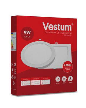Світильник світлодіодний вбудований Vestum 9 W 4000 K 520 Лм (1-VS-5203), фото 3