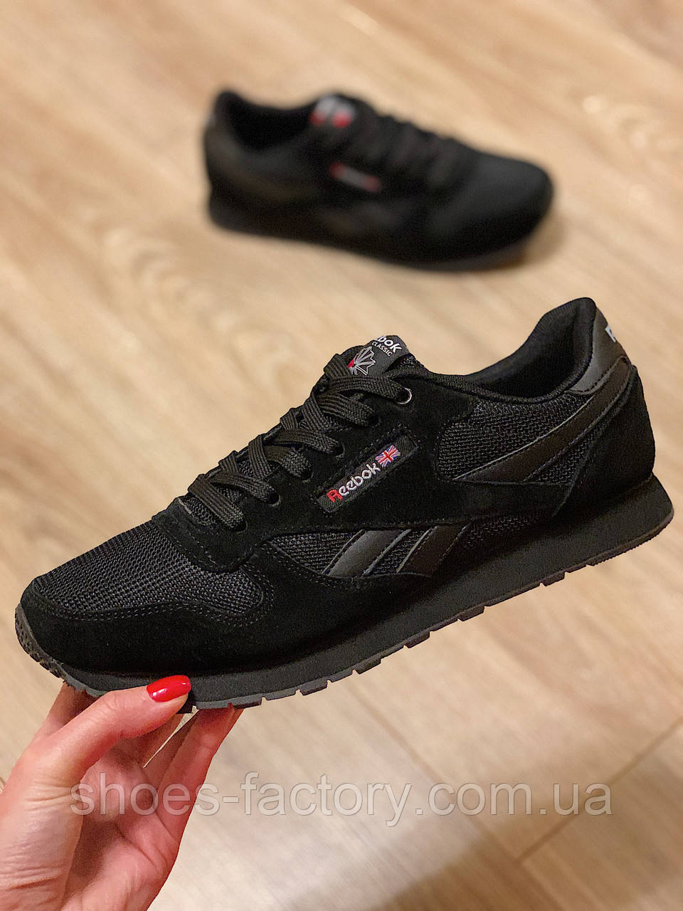 Reebok Classic Leather Black Кроссовки мужские черные (ID#1338713476 ...