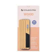 Пилка дерев'яна одноразова пряма (основа) Staleks Pro Expert 20 (50 шт.)