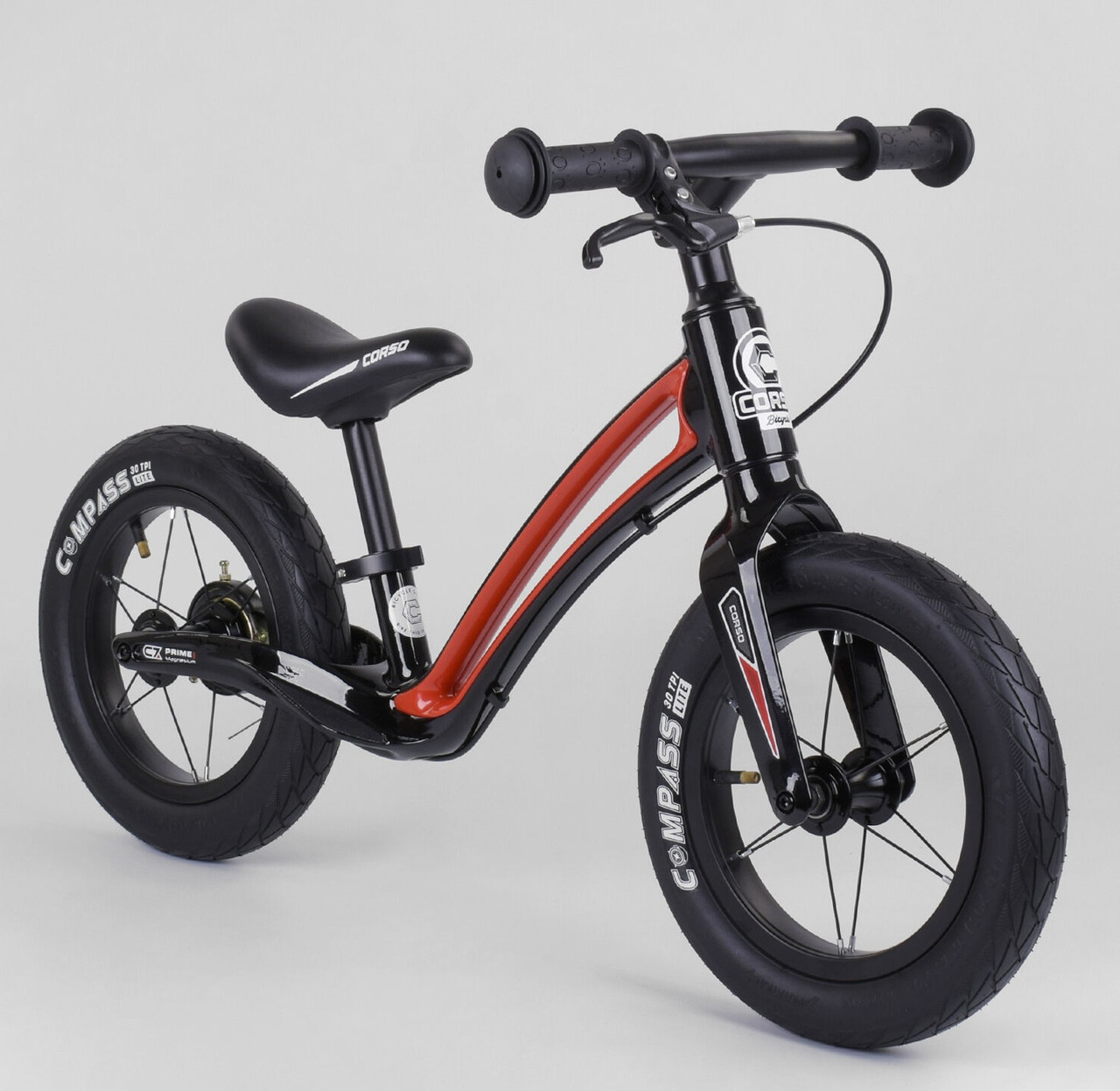 Велобіг Corso "Prime C7" 303, колесо 12 дюймів, магнієва рама, заднє ручне гальмо, біговел, ровер, фото 1