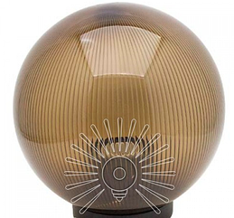 Світильник садово-паркова куля д.200 мм, база E27 чайний призматичний