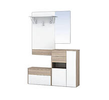 Передпокій Нарін ДСП Дуб сонома світлий, Біла Аляска 1600*350*2290 мм (Luxe StudioTM)