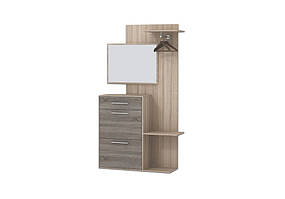 Передпокій Кетрін ДСП корпус Дуб сонома світлий, фасад Дуб сонома трюфель 1200*350*2100 мм (Luxe StudioTM)