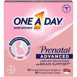 Bayer One-A-Day Women's Prenatal Advanced Multivitamin with Choline з холіном 60 ЖК + 60 таб