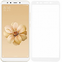 Защитное стекло 3D для Xiaomi Mi A2 White (9H Tempered Glass)