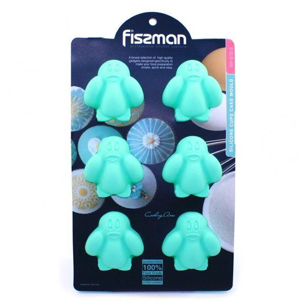 Форма для випічки кексів Fissman Пінгвіни 6 клітинок 26 x 16 см (6733)