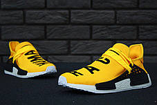 Чоловічі кросівки AD x Pharrell Williams Human Race NMD black Yellow. ТОП Репліка ААА класу., фото 3