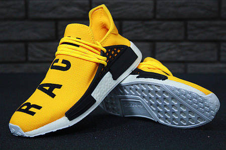 Чоловічі кросівки AD x Pharrell Williams Human Race NMD black Yellow. ТОП Репліка ААА класу., фото 2