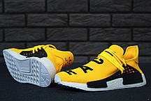 Чоловічі кросівки AD x Pharrell Williams Human Race NMD black Yellow. ТОП Репліка ААА класу., фото 2