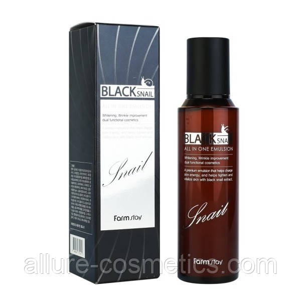 Тонер для особи з муцином чорної равлики FARM STAY Black Snail All In One Toner 150ml