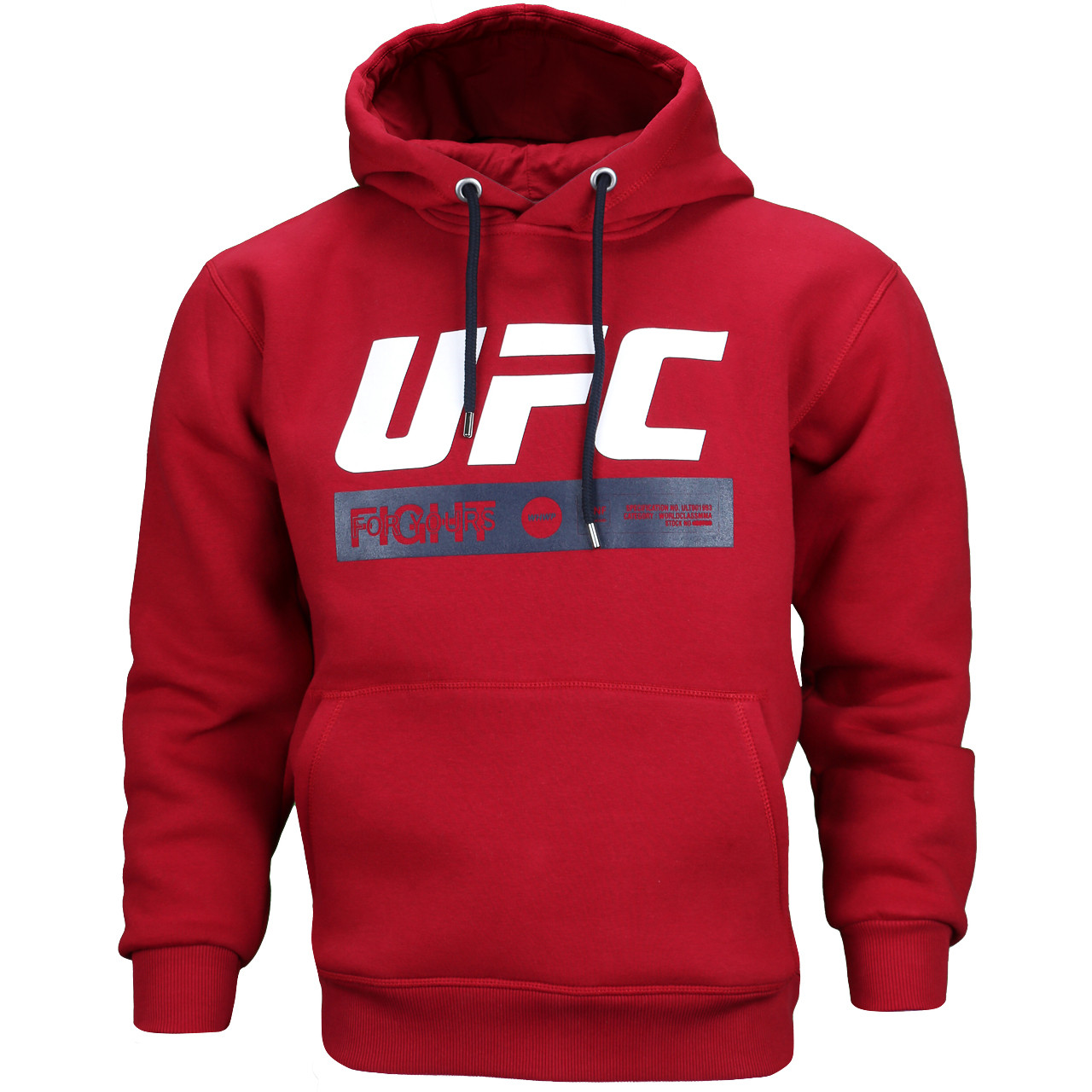 Худі осінь-зима чоловічі бордо UFC FIGHT з лого Т-2 BOR M(Р) 20-471-203 S