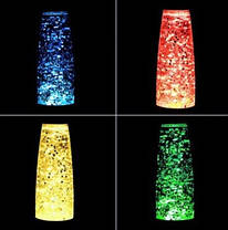 Лава лампа з блискітками зірками 35 см нічник Glitter Light світильник глітер лампа, фото 3