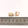 Сережки Xuping з медичного золота, білі фіаніти, позолота PO, 25034, фото 2
