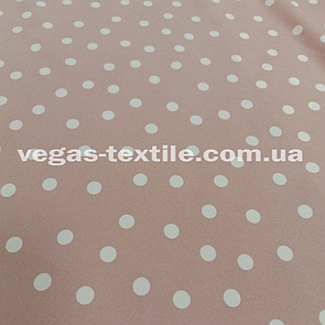 Тканина Super Soft (Пудра в білий горох 1см)