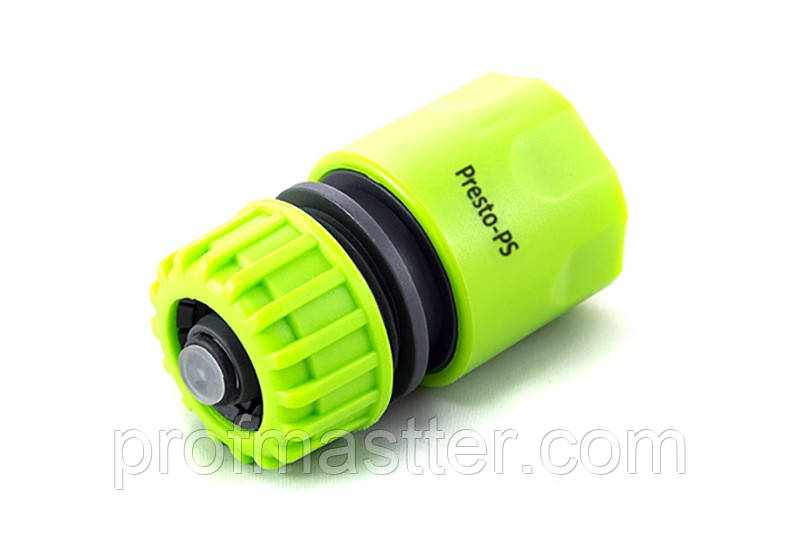 Конектор Presto-PS для шланга 1/2-5/8 дюйма з аквастопом (5810G), фото 1