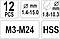 Набір екстракторів і свердел для металу YATO M3-M24 Ø 1.4-15 мм 12 шт., фото 5