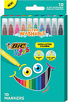 Набор смывающих фломастеров BIC Kids for Long-Lasting Coloring Markers 10 штук. (BKCM10)