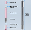 Універсальний Ємнісний Металевий Двосторонній стилус 2 в 1 Pink для телефона, планшета, електронних книг, фото 7