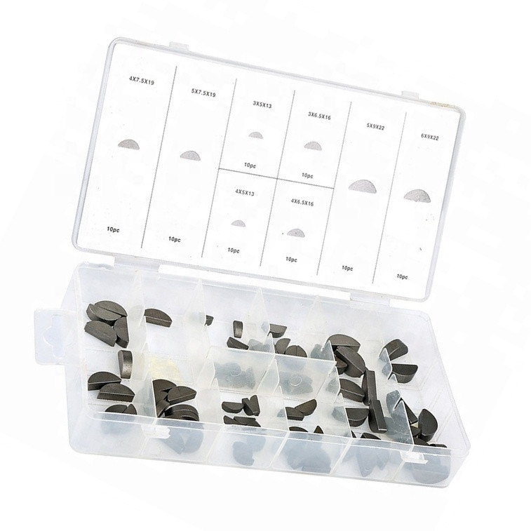 Набір шпонок півколо 80 шт. (8 видів), фото 1