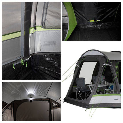 Намет пʼятимісний High Peak Meran 5.0 Light Grey/Dark Grey/Green (11808), фото 4